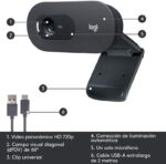 WebCam Logitech C505 HD 720P 30FPS Black - Imagen 2