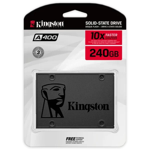 Disco Sólido SSD Kingston 240Gb A400 2,5"
