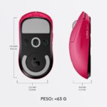 Mouse Gamer Inalambrico Logitech G Pro X Superlight Magenta - Imagen 3
