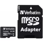 Tarjeta de Memoria Micro SD 64 GB Verbatim Clase 10 con Adaptador - Imagen 2