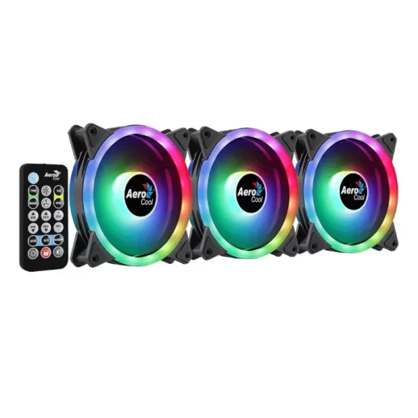 Kit de 3 Cooler Fan AeroCool Duo 12 Pro ARGB