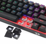 Teclado Inalámbrico Redragon Fizz Pro Black Switch Rojo Español RGB - Imagen 3
