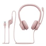 Auriculares Oficina Logitech H390 Rosa USB c/Micrófono - Imagen 4