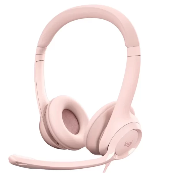 Auriculares Oficina Logitech H390 Rosa USB c/Micrófono