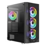 Gabinete Gamer Aerocool Prism ARGB G-BK-V3 (4 Coolers ARGB)