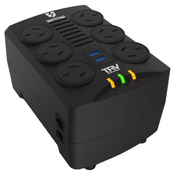 Estabilizador TRV PowerSafe Av RJ45 6 Tomas