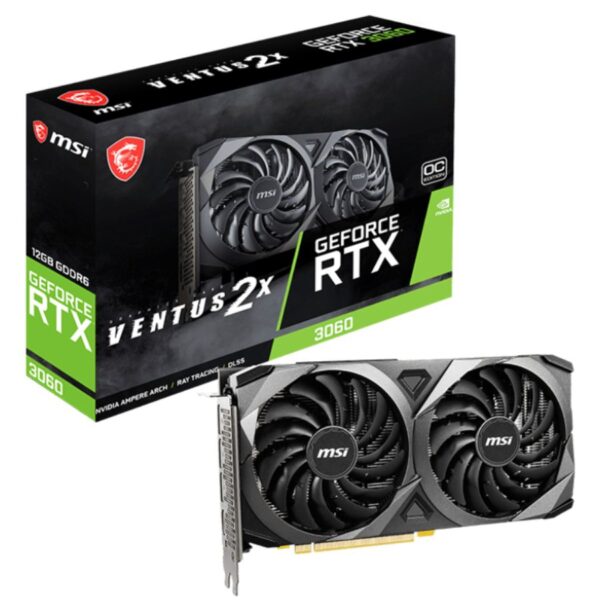 Placa de Video Nvidia MSI RTX 3060 12GB Ventus 2x GDDR6 OC
