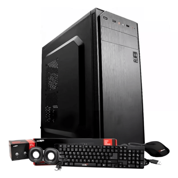 Gabinete Oficina Sentey G38 c/ Teclado, Mouse, Parlantes y Fuente LNZ 600w