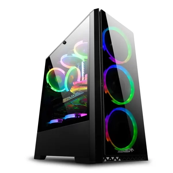 Gabinete Gamer Sentey T20 RGB 4 Fanes Frente y Lat Vidrio