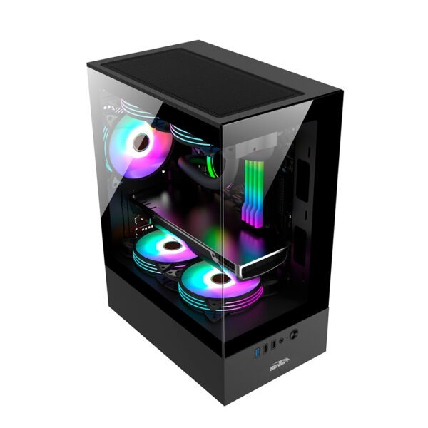 Gabinete Gamer Sentey H10 Vidrio Templado s/Coolers Negro