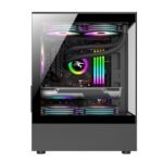Gabinete Gamer Sentey H10 ARGB Vidrio Templado 5 Coolers Negro - Imagen 2