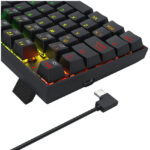 Teclado Mecánico Redragon Ziggs Negro Switch Red Cableado - Imagen 2