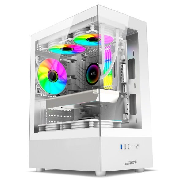 Gabinete Gamer Sentey H10 Vidrio Templado s/Coolers Blanco