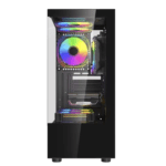 Gabinete Gamer Syx EQS11 Black 1 Cooler ARGB ATX - Imagen 2