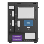 Gabinete Gamer Syx EQS11 Black 1 Cooler ARGB ATX - Imagen 3