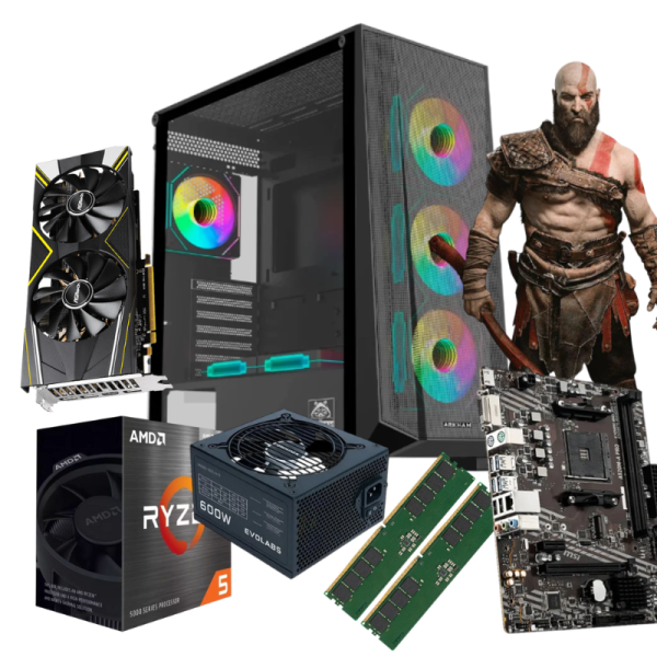 PC GAMER | Ryzen 5 5500 16GB 480GB RTX 3050 Fuente 600W 80 Plus