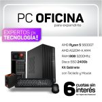 PC OFICINA | AMD Ryzen 5 5600GT 8GB 240GB SSD c/ Teclado y Mouse