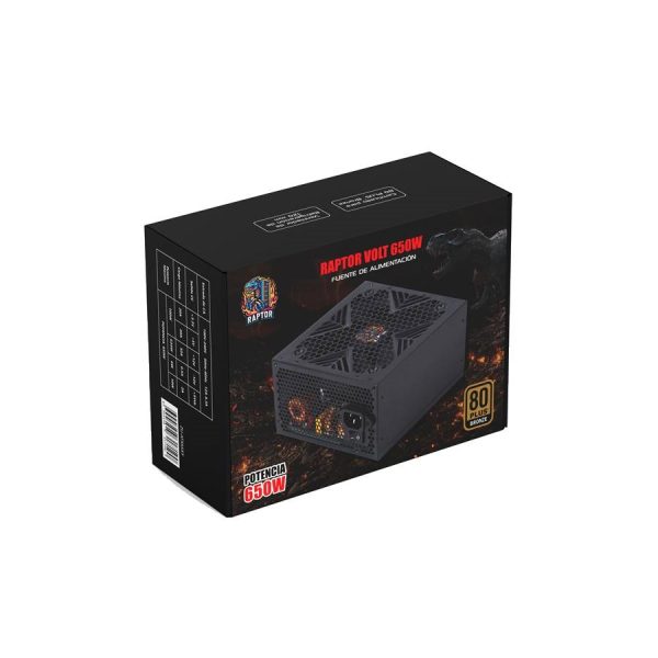 Fuente Certificada Raptor Volt 650W 80 Plus Bronze