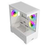 Gabinete Gamer Sentey H30 Vidrio Templado c/ 5 Coolers ARGB Blanco - Imagen 2