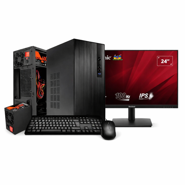 PC OFICINA + MONITOR | Ryzen 5 3400G 8GB 240GB TM40 c/ Teclado y Mouse
