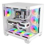 Gabinete Gamer Sentey Bearer Pro White 7 Coolers ARGB c/ Control Remoto
