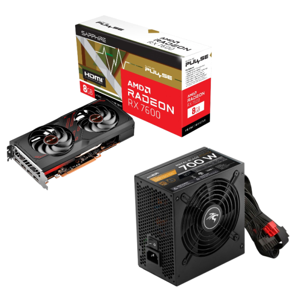 Combo Actualización | RX 7600 + Fuente 700W 80 Plus Bronce