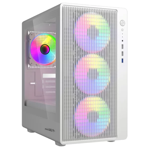 Gabinete Gamer Sentey Backfire White 4 Coolers ARGB