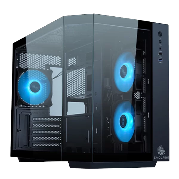 Gabinete Gamer EvoLabs Primacy Black c/ Coolers ARGB