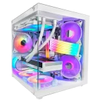 Gabinete Gamer Sentey Zeus White 5 Coolers ARGB Vidrio Templado