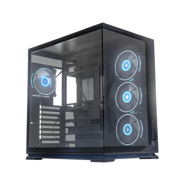 Gabinete Gamer Evolabs Luma X Black 4 Fanes ARGB