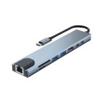 Hub Kelyx 8 en1 Tipo C HDMI SD USB 2.0 x2 / USB 3.0 x2 RJ45 - Imagen 2