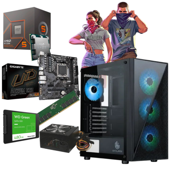 (Reservas) PC GAMER AM5 | Ryzen 5 8500G 16GB 480GB 550W (AM5)